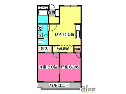 AIFORTみずほ台(2LDK/2階)の間取り写真