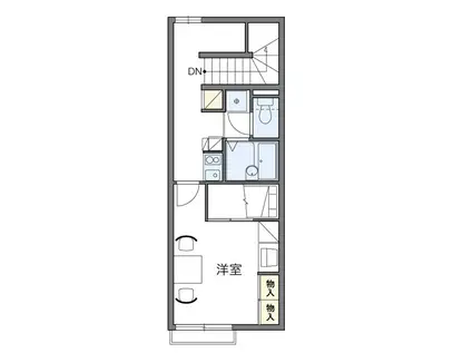 レオパレス長池(1K/2階)の間取り写真