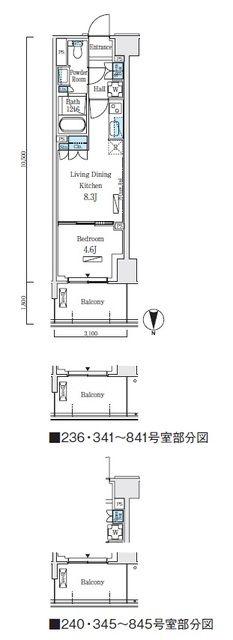 ロイヤルパークス赤羽ノース(1LDK/4階)の間取り写真