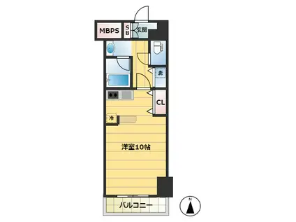 フローラル中葛西V(ワンルーム/4階)の間取り写真