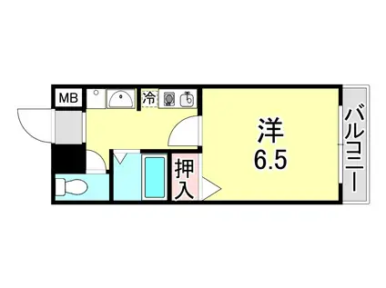 SANKOセレブコート(1K/4階)の間取り写真