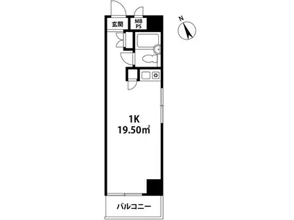 ビアメゾン・マミ・常盤台(ワンルーム/2階)の間取り写真