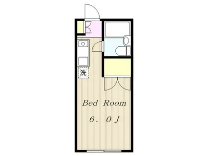 桜ヒルズ(1K/2階)の間取り写真