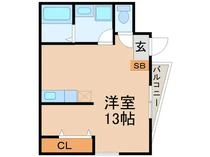 T―BOX(ワンルーム/2階)の間取り写真