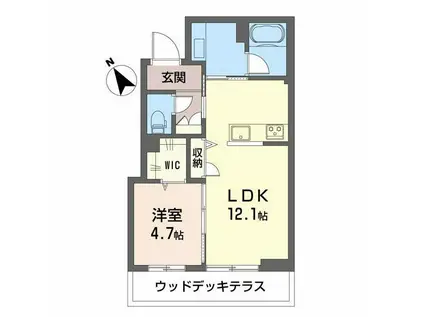 コンフォルタ(1LDK/1階)の間取り写真