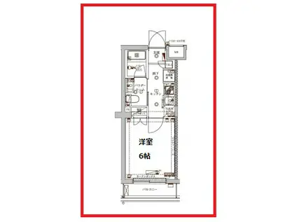 マーロ立石レジデンスシャープアール(1K/2階)の間取り写真