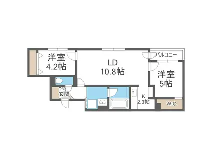グランドサクセスピスタ(2LDK/3階)の間取り写真