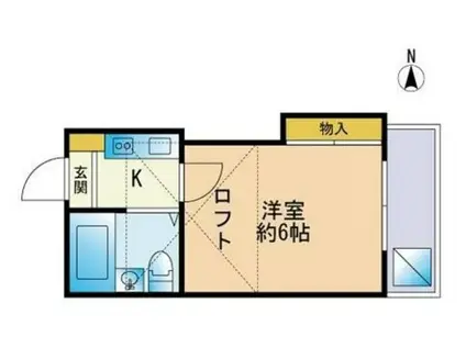 マディスンパレス(1K/2階)の間取り写真