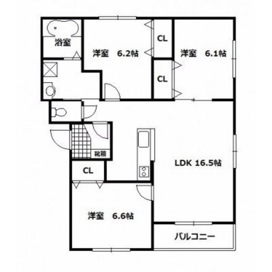 セゾンクレールAOYAGI 1(3LDK/4階)の間取り写真