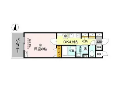 TAISHI CUBE(1DK/1階)の間取り写真