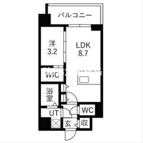 エスリードレジデンス梅田クラスシティ(1LDK/6階)の間取り写真
