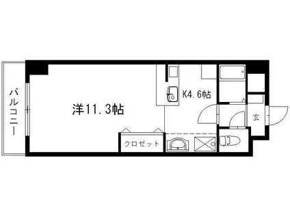 グランメール21(1K/2階)の間取り写真