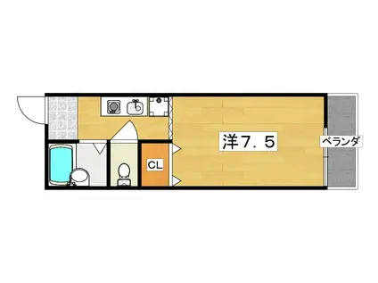 サンライズ柴田パートII(1K/2階)の間取り写真