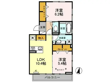 CHAMBORD(2LDK/3階)の間取り写真