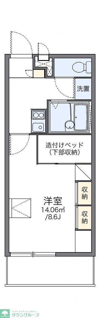 レオパレスナガヌマハラ(1K/3階)の間取り写真