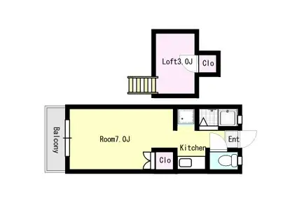 ステラコンシオン25(ワンルーム/1階)の間取り写真