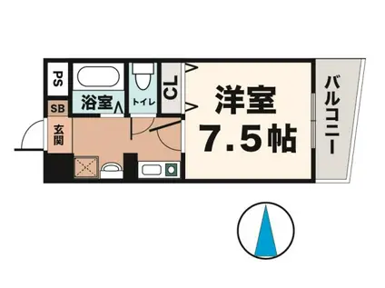 シーショア垂水(1K/1階)の間取り写真