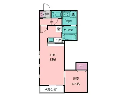 MAISON・CROIRE(1LDK/2階)の間取り写真