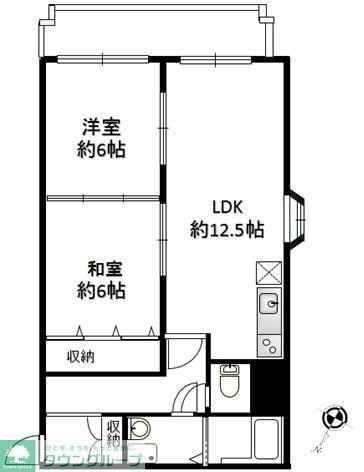 コスモリード横浜反町(2LDK/3階)の間取り写真