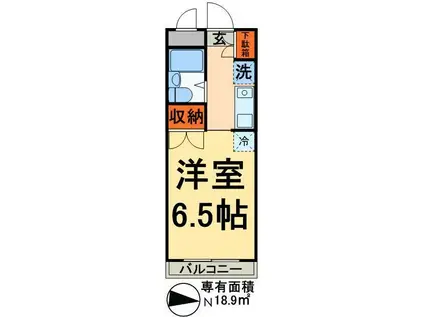 アークトップ西新井(ワンルーム/2階)の間取り写真