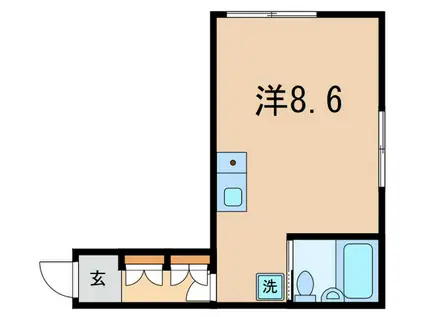 サンパレス21芦屋川II(ワンルーム/1階)の間取り写真