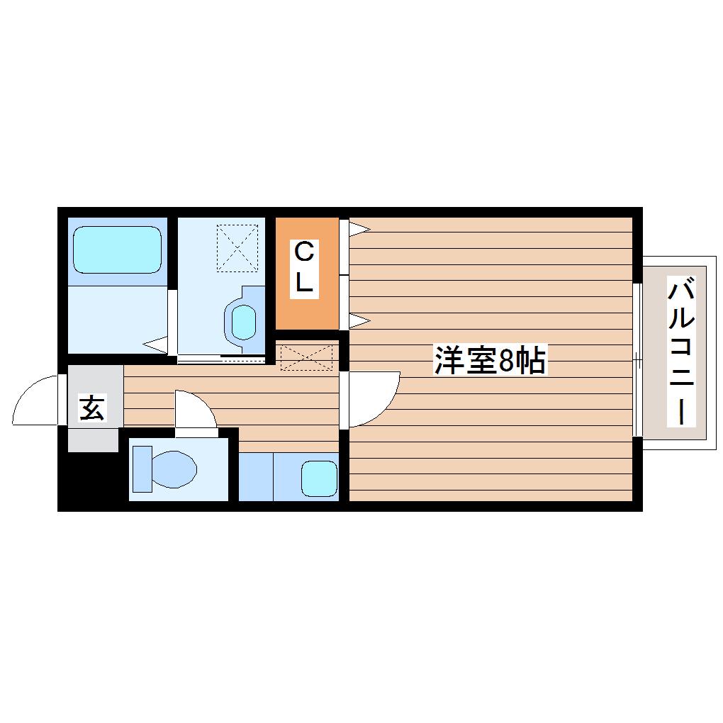 アイケイ2000(1K/2階)の間取り写真