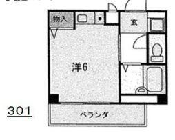千代が丘マンション(ワンルーム/3階)の間取り写真