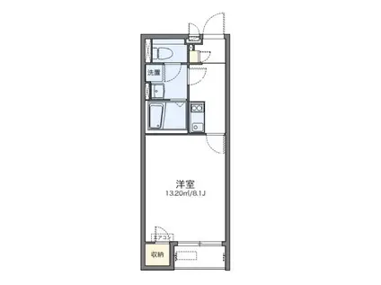 レオネクストBRAVE(1K/2階)の間取り写真