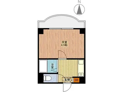 ハイコート駒川(1K/3階)の間取り写真