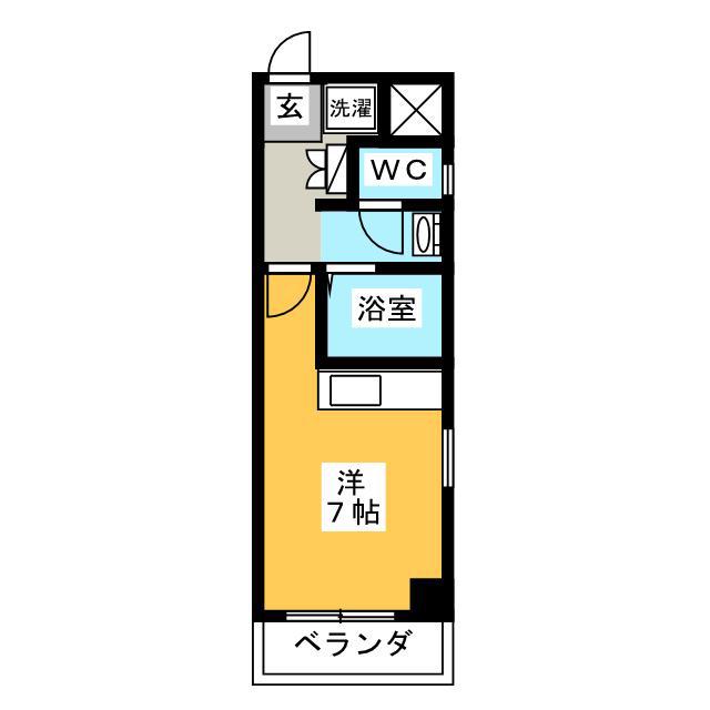 REFORTE(ワンルーム/3階)の間取り写真