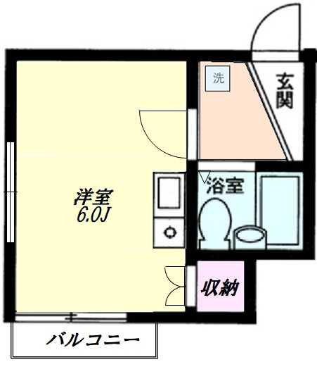 マルギハイツ(ワンルーム/2階)の間取り写真
