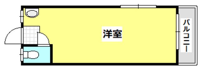 ハウス西舟木(ワンルーム/1階)の間取り写真