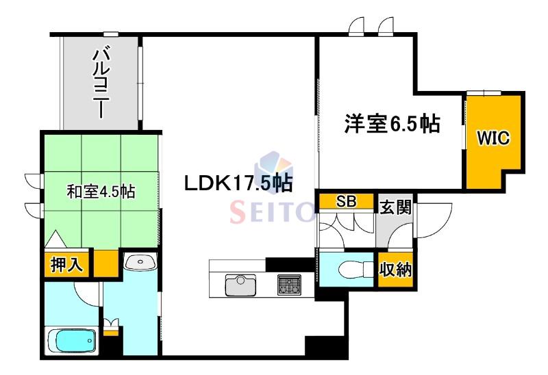 メゾンオリーブIII(2LDK/2階)の間取り写真