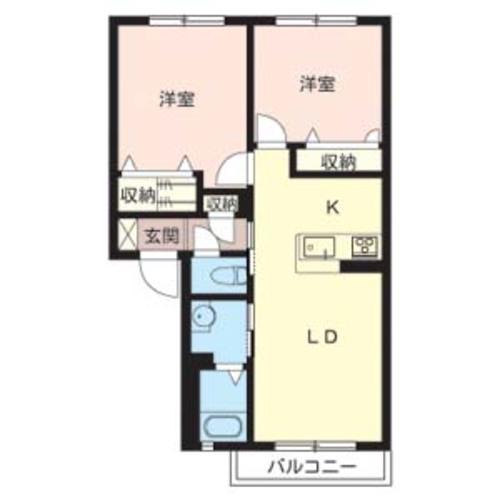 シャーメゾン西蒲田II(2LDK/2階)の間取り写真