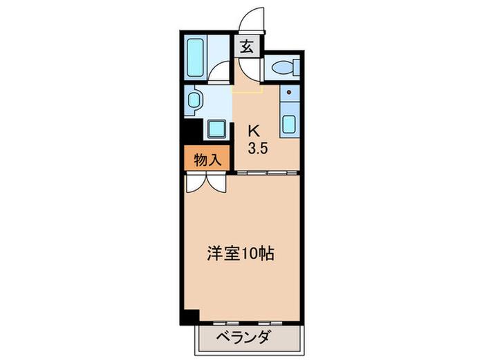アッサンブラージュ(1K/10階)の間取り写真
