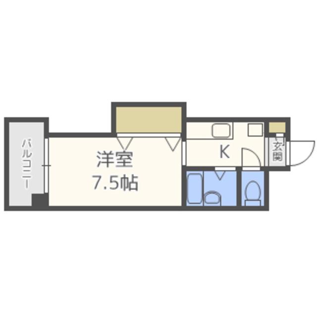 CITY SPIRE室見(1K/2階)の間取り写真