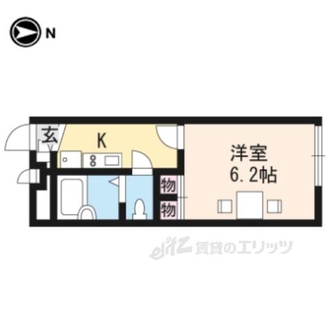 レオパレス ルオーテ(1K/2階)の間取り写真