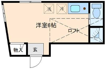 サンシャイン東中野(ワンルーム/2階)の間取り写真