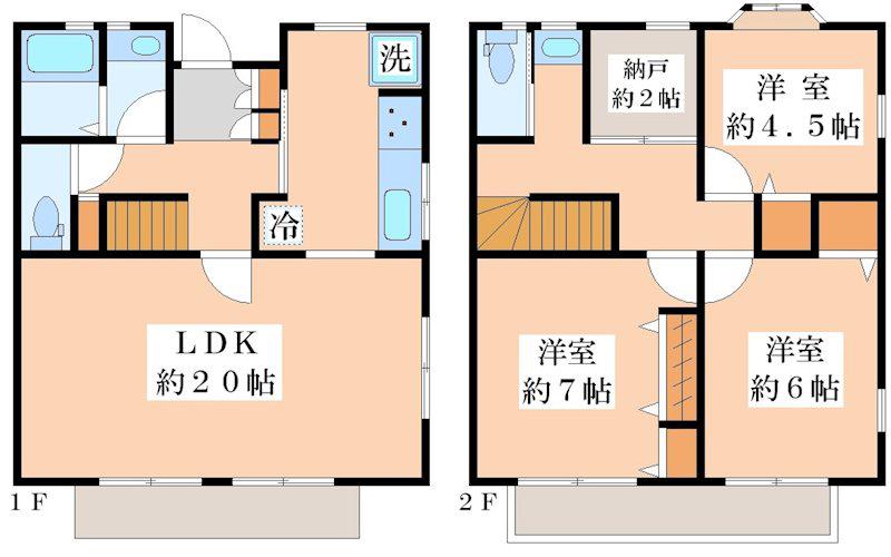 八雲テラスハウス(3SLDK/1階)の間取り写真