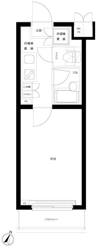 ルーブル鷺宮伍番館(1K/2階)の間取り写真
