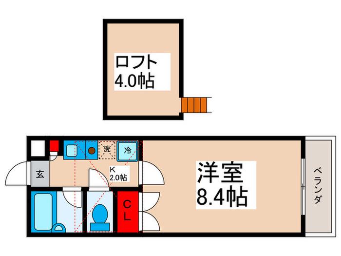 クレオ舞浜II(1K/5階)の間取り写真