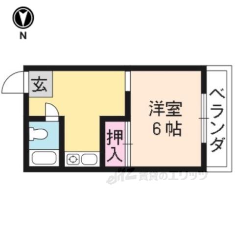 コーポ池端(1K/2階)の間取り写真
