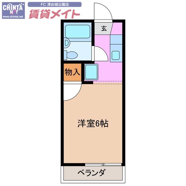 シティートラッドよろず(1K/2階)の間取り写真