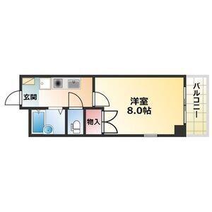 サンシティ鈴和II(1K/3階)の間取り写真