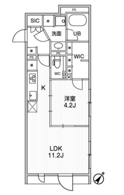 REVE RESIDENCE 目黒(1LDK/3階)の間取り写真