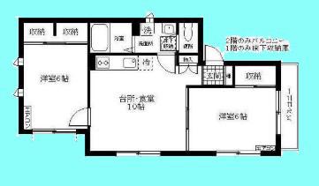 PRIMEIRO.M(2LDK/2階)の間取り写真