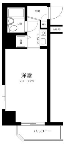 ダイアパレス錦糸町第5(ワンルーム/3階)の間取り写真