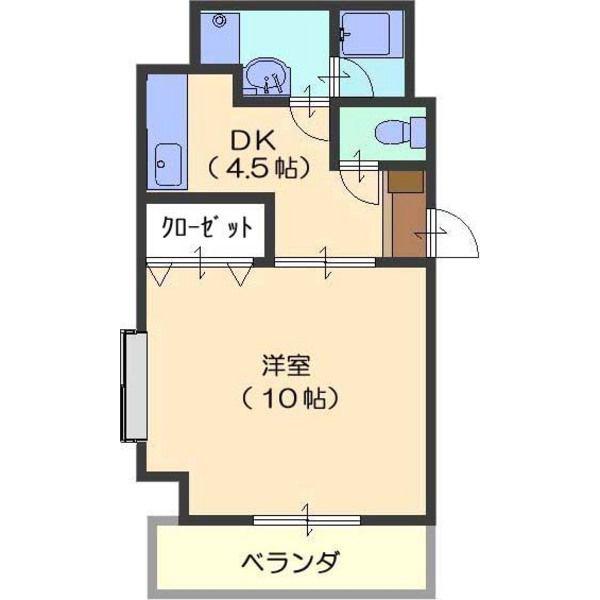 ハイトピア瑞穂(1DK/9階)の間取り写真