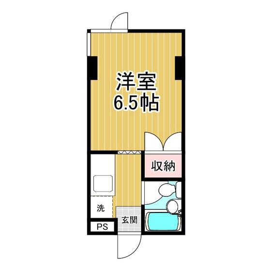 コーポ来夢(ワンルーム/2階)の間取り写真