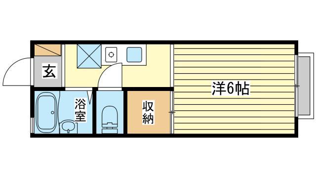 ステラ白浜(1K/1階)の間取り写真